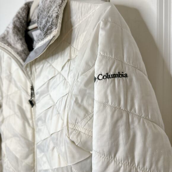 COLUMBIA White Kaleidaslope II Jacket Omni-Heat Insulated Thermal Coat | Small - Picture 7 of 15